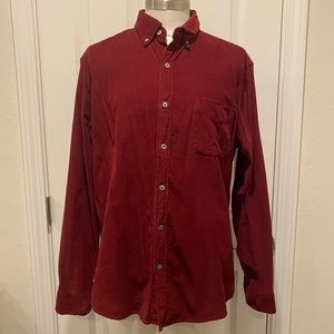 J. Crew Men's Red Casual Button Down Shirt